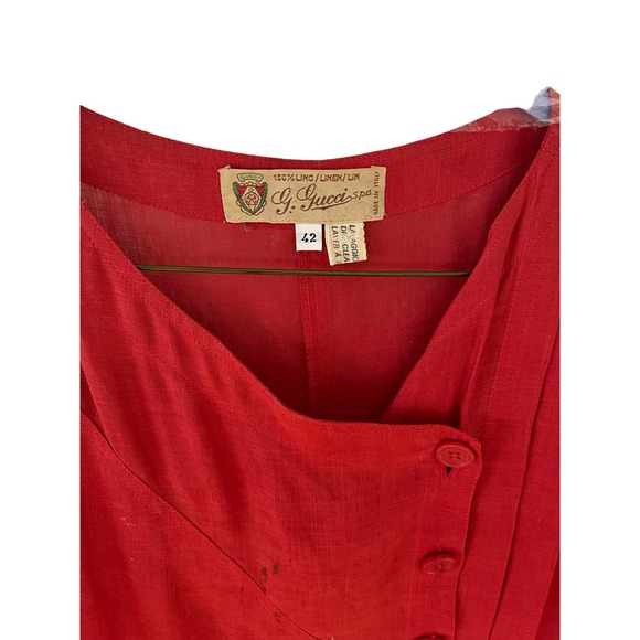 Gucci Vintage Linen Dress - Picture 1 of 16